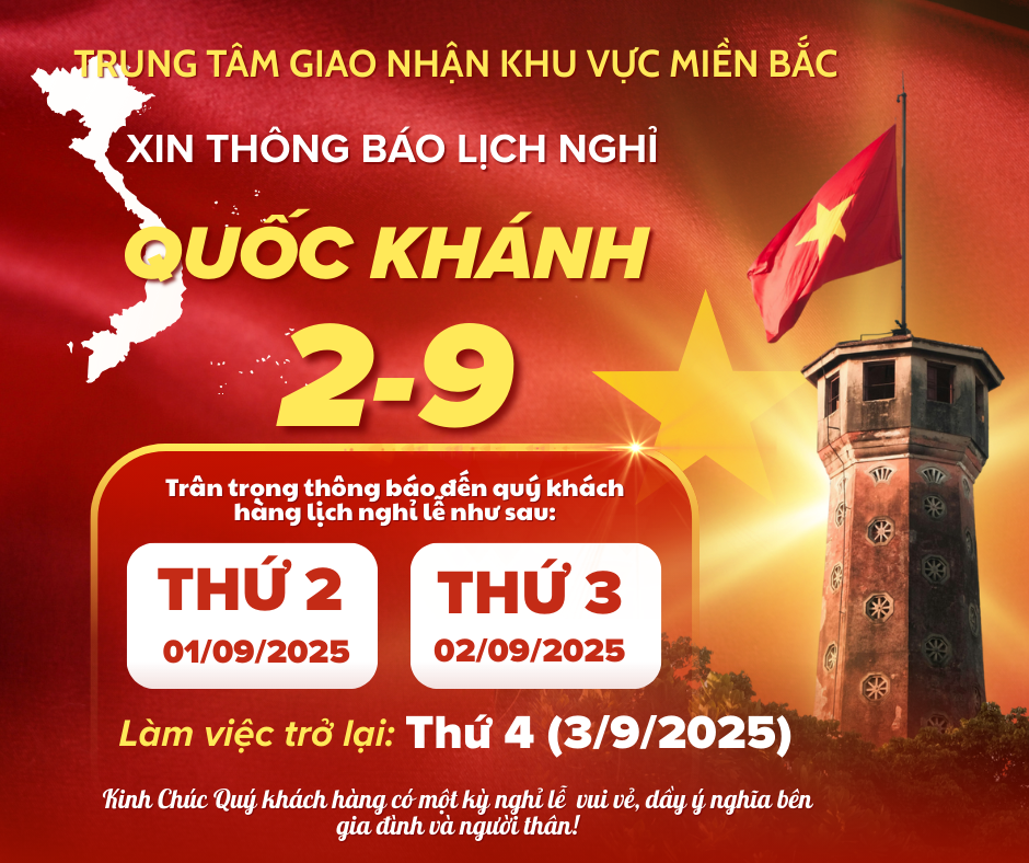 Thông báo nghỉ lễ Quốc Khánh 02-09 -2025